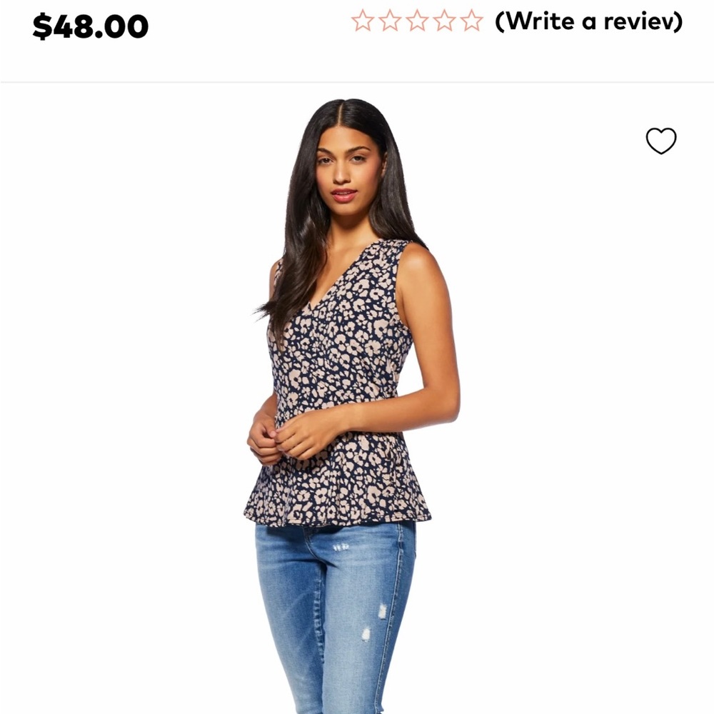 West K Animal Print Wrap V-Neck Tank